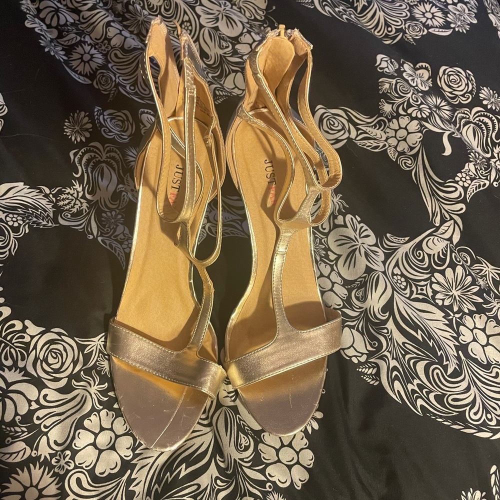 Gold just fab heels
